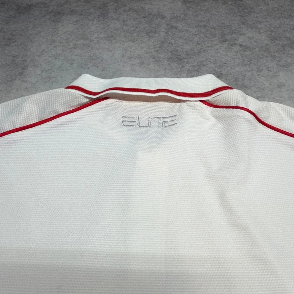 Nike Team Ohio State Buckeyes Polo Shirt White XL NCAA Y2K Streetwear Boxy